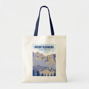 Mount Rushmore South Dakota Travel Art Vintage Tote Bag