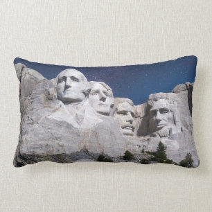 Mount Rushmore Timelapse Sky Lumbar Cushion