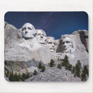 Mount Rushmore Timelapse Sky Mouse Pad
