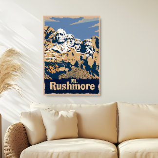 Mount Rushmore Travel Poster