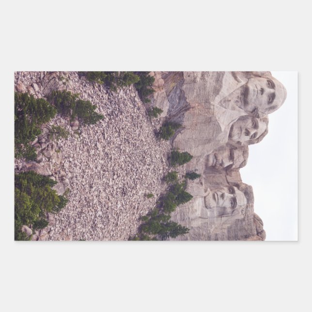 Mount Rushmore's Four Rectangular Sticker (Front)