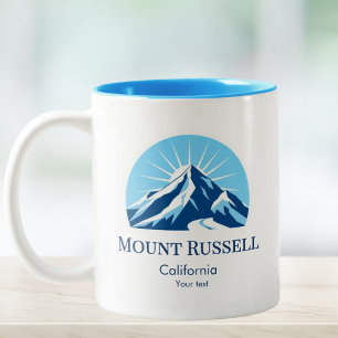 Mount Russell California Sierra Nevada souvenir Two-Tone Coffee Mug