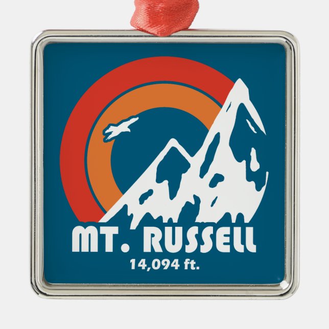 Mount Russell California Sun Eagle Metal Ornament (Front)