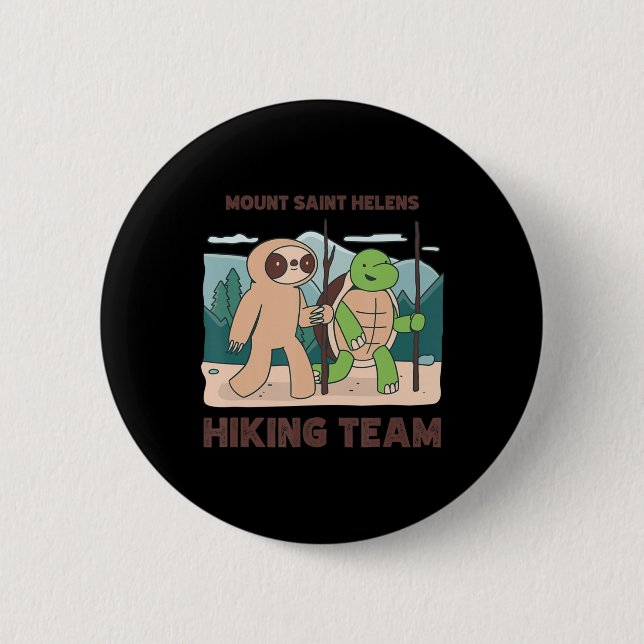 Mount Saint Helens hiking team climbing expedition 6 Cm Round Badge (Front)