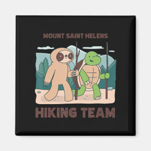 Mount Saint Helens hiking team climbing expedition Magnet