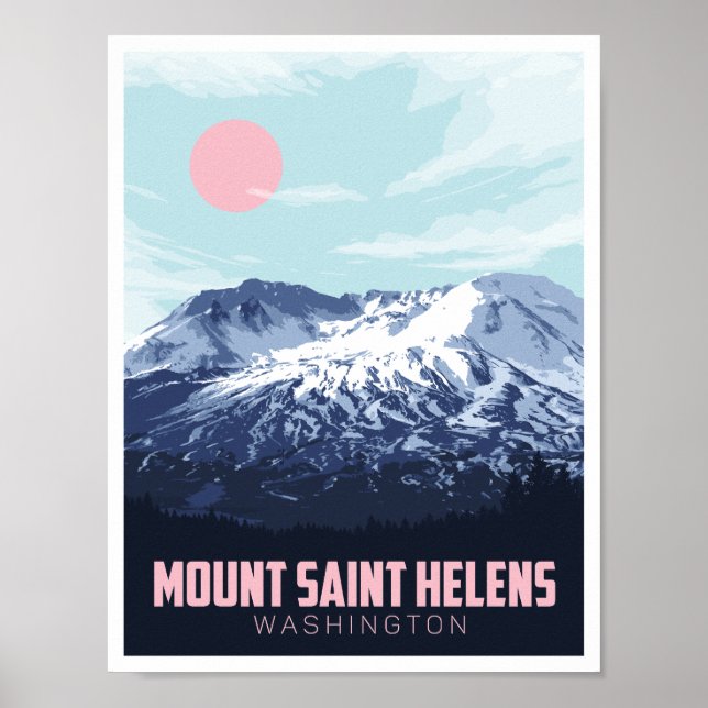 Mount Saint Helens Mountain, Washington Poster (Front)