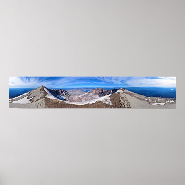Mount Saint Helens Summit Panorama Poster (Front)