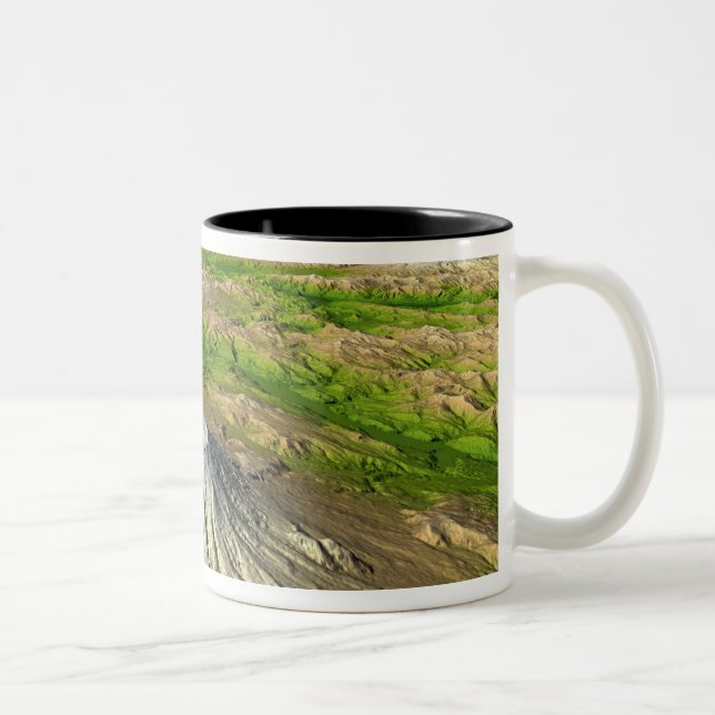 Mount Saint Helens Two-Tone Coffee Mug (Right)