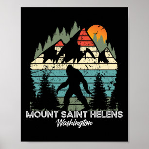 Mount Saint Helens Washington National Park Retro Poster