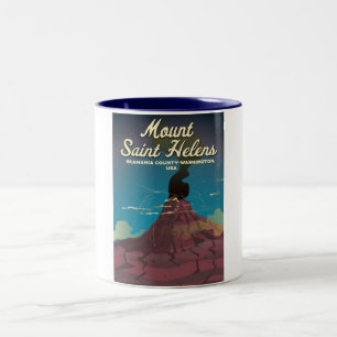 Mount Saint Helens Washington USA Two-Tone Coffee Mug