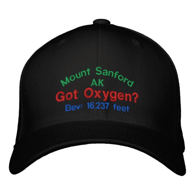 Mount Sanford Alaska Elevation Cap (Front)