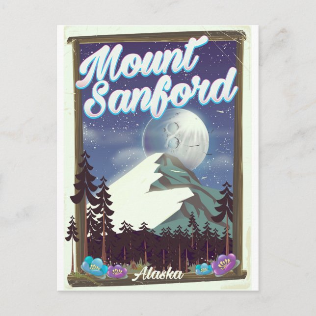 Mount Sanford Alaska Postcard (Front)