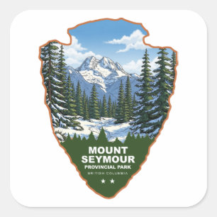 Mount Seymour Provincial Park Arrowhead Square Sticker