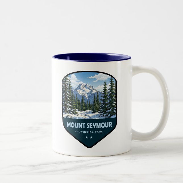 Mount Seymour Provincial Park Shield Two-Tone Coffee Mug (Right)