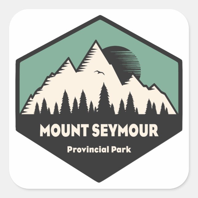 Mount Seymour Provincial Park Square Sticker (Front)