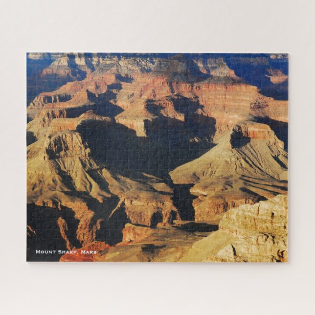 Mount Sharp on Planet Mars Photo Jigsaw Puzzle (Horizontal)