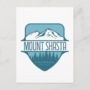 Mount Shasta California Mountain crest design Postcard