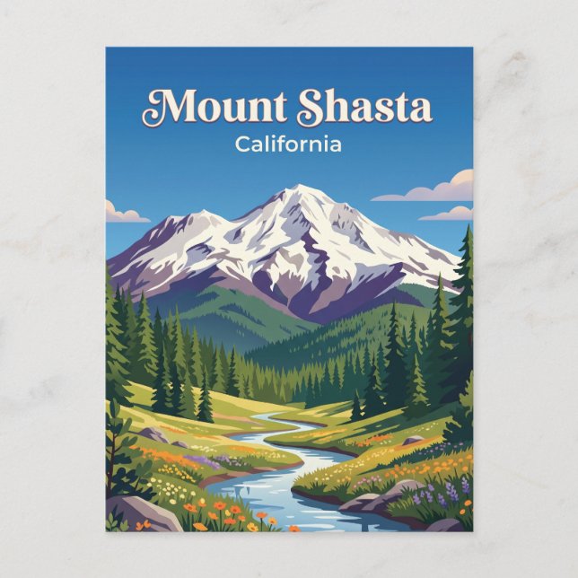 Mount Shasta California Postcard (Front)