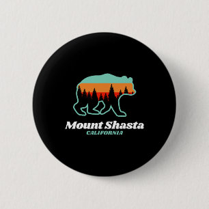 Mount Shasta California Skiing Snowboarding Bear 6 Cm Round Badge