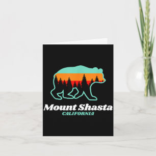 Mount shasta california skiing snowboarding bear card