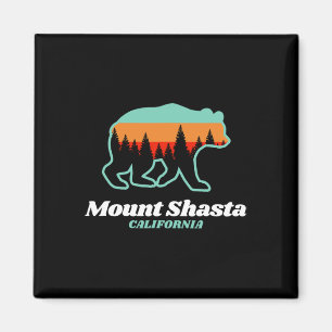 Mount Shasta California Skiing Snowboarding Bear Magnet