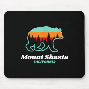 Mount shasta california skiing snowboarding bear  mouse pad