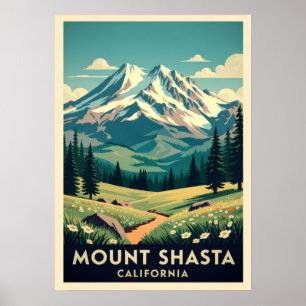 Mount Shasta California V01 Poster