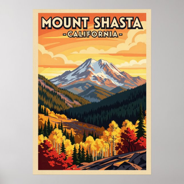 Mount Shasta California V06 Poster (Front)