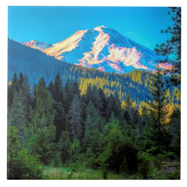 MOUNT SHASTA CERAMIC TILE (Front)