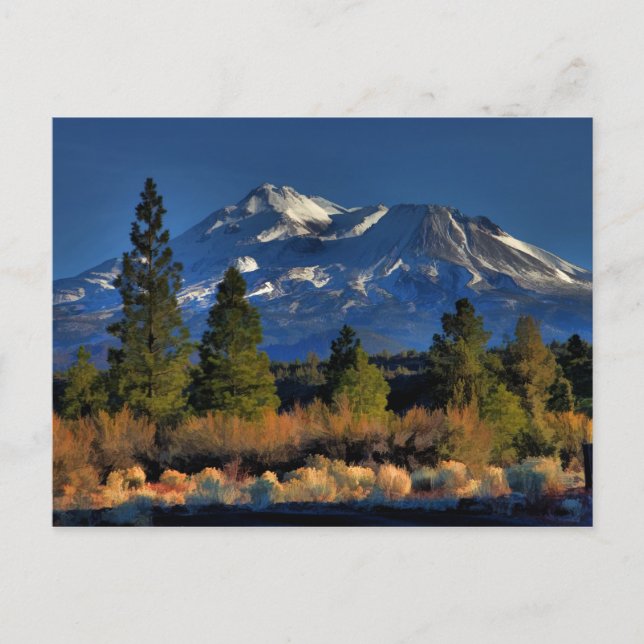 MOUNT SHASTA - PAINTERLY POSTCARD (Front)