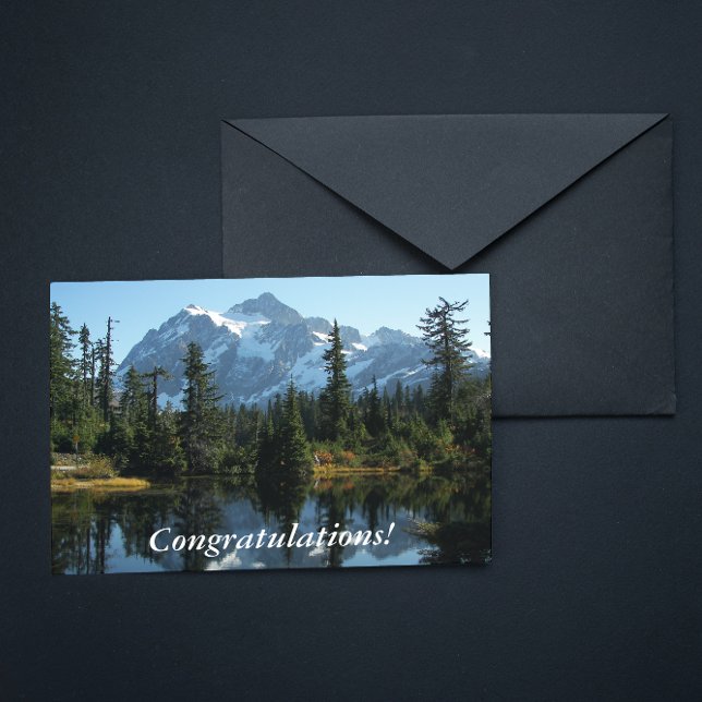 Mount Shuksan Landscape Photo Congratulations Card (In Situ)