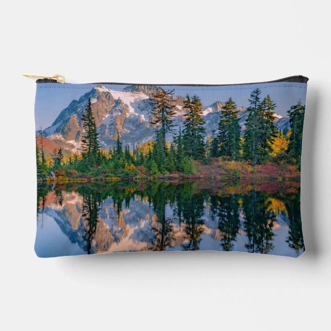 Mount Shuksan mirrored in Reflection Lake Accessory Pouch (Front)
