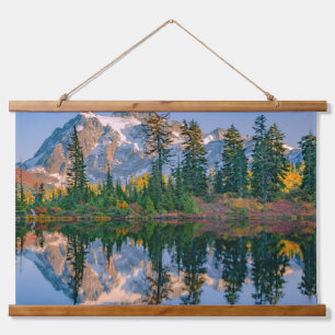 Mount Shuksan mirrored in Reflection Lake Hanging Tapestry