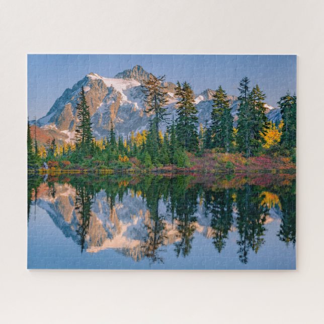 Mount Shuksan mirrored in Reflection Lake Jigsaw Puzzle (Horizontal)
