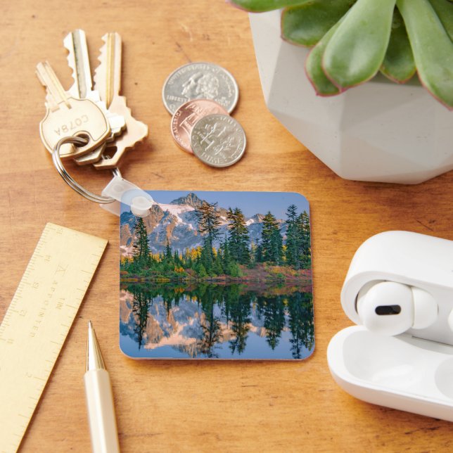 Mount Shuksan mirrored in Reflection Lake Key Ring (Desk)