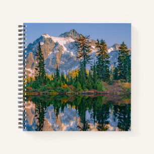 Mount Shuksan mirrored in Reflection Lake Notebook