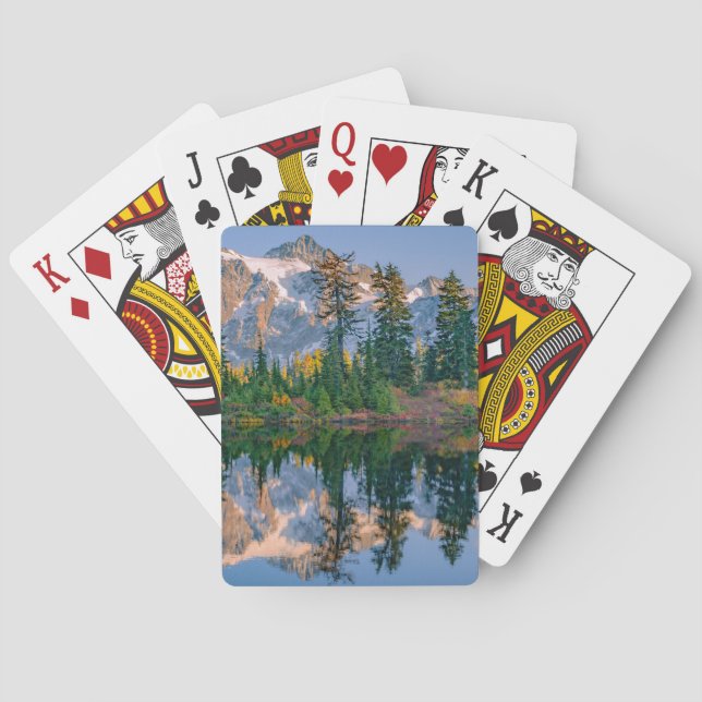Mount Shuksan mirrored in Reflection Lake Playing Cards (Back)