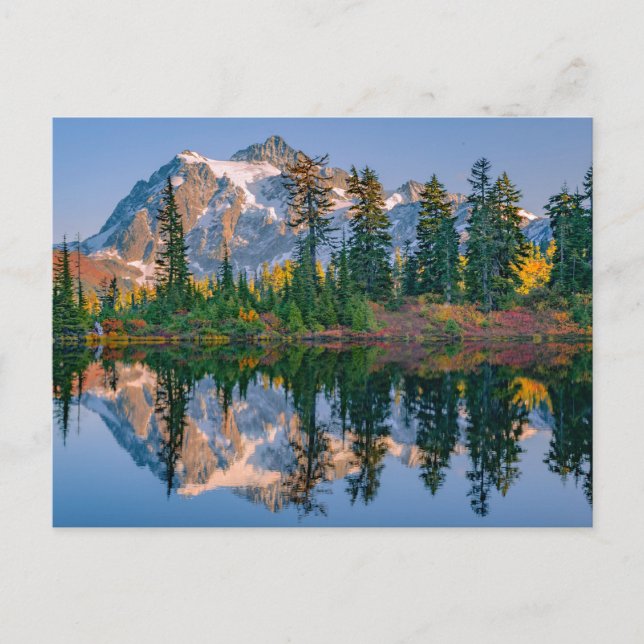 Mount Shuksan mirrored in Reflection Lake Postcard (Front)