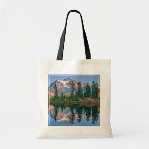 Mount Shuksan mirrored in Reflection Lake Tote Bag