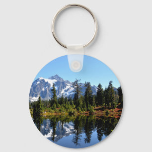 Mount Shuksan on a Sunny Day Key Ring