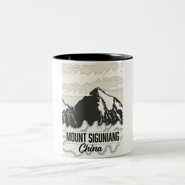 Mount Siguniang China Two-Tone Coffee Mug (Center)