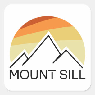 Mount Sill California Retro Square Sticker