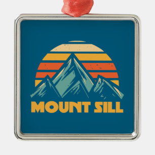 Mount Sill California Retro Turquoise Metal Ornament