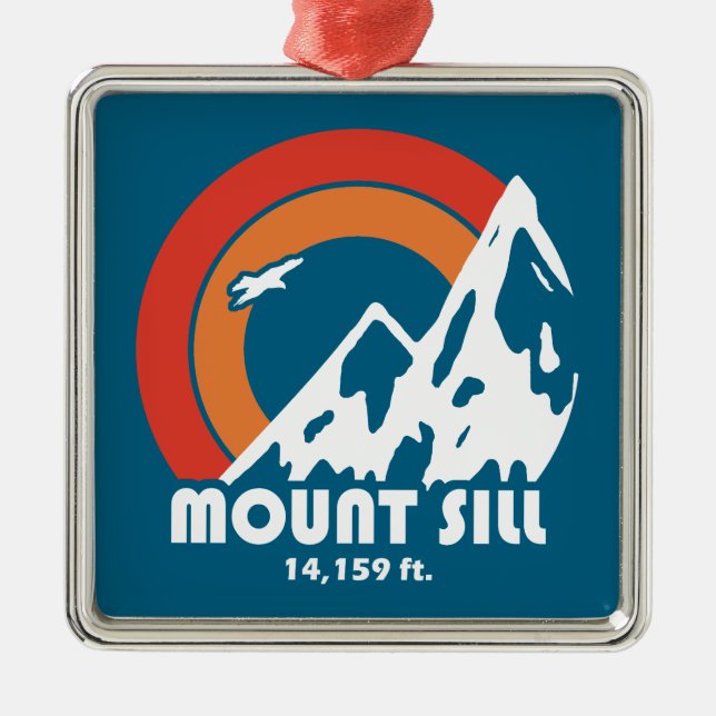 Mount Sill California Sun Eagle Metal Ornament (Front)