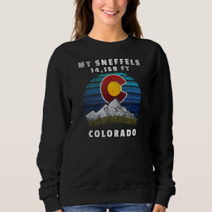 Mount Sneffels Colorado Flag Mountain Themed Sweatshirt