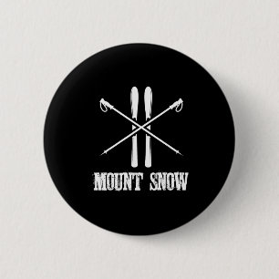 Mount snow skiing skier ski poles nordic down hill 6 cm round badge