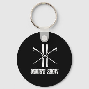 Mount snow skiing skier ski poles nordic down hill key ring