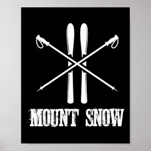 Mount Snow Skiing Skier Ski Poles Nordic Down Hill Poster