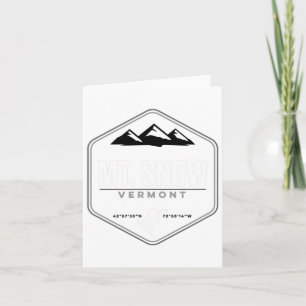 Mount Snow Vermont Graphic Snowboard T Shirt Card