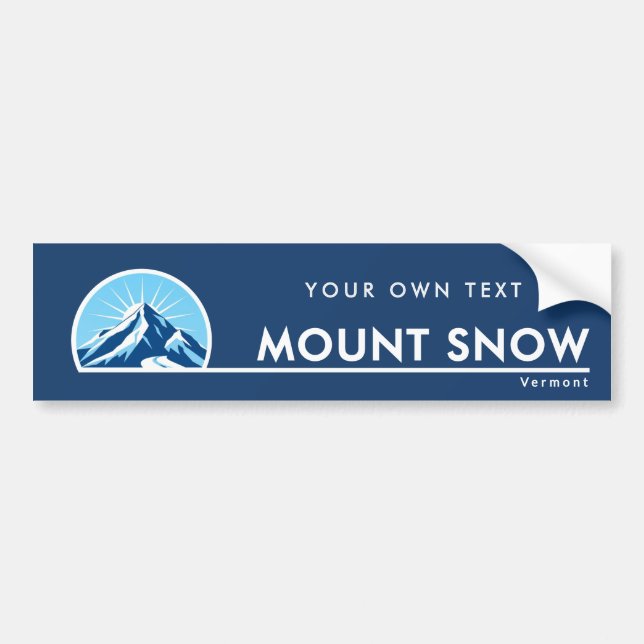 Mount Snow Vermont mountain ski resort Bumper Sticker (Front)